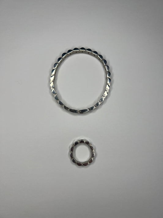 ROLEX SET (RING+BRACELET) - SILVER