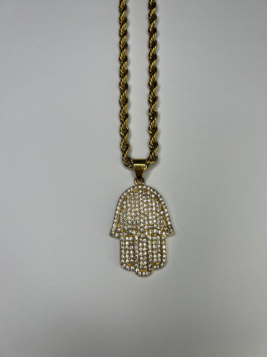 HAMSA HAND CHAIN - GOLD